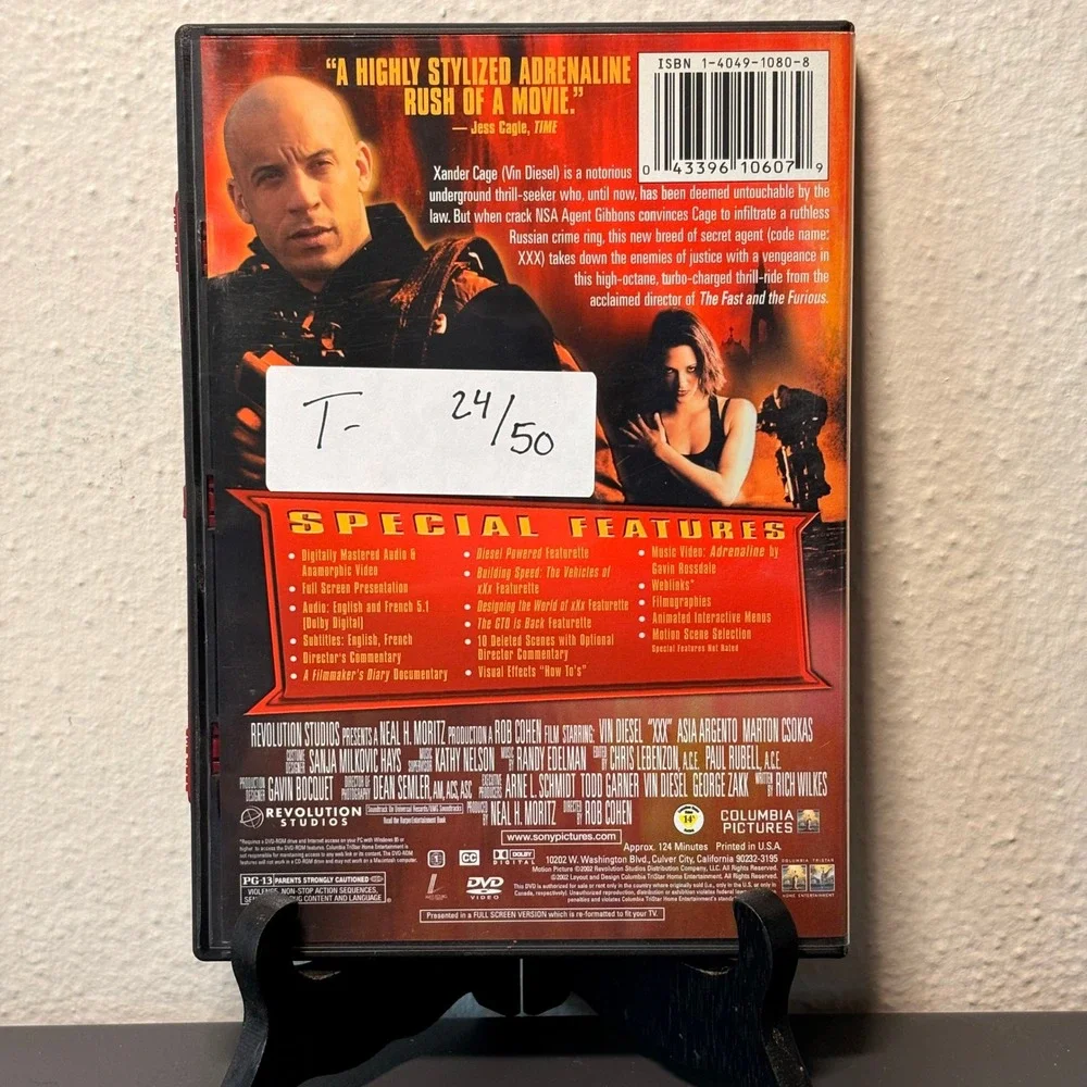 Revolution Studios xXx DVD Unisex OS Orange Good Vin Diesel Special Edition